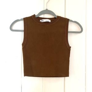 Brown Zara Crop Top